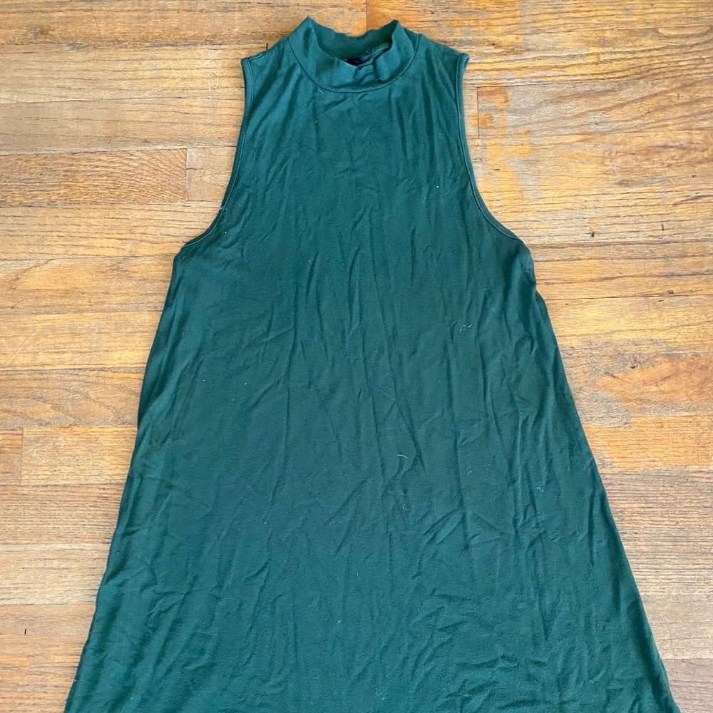 Green Mock Neck Dress